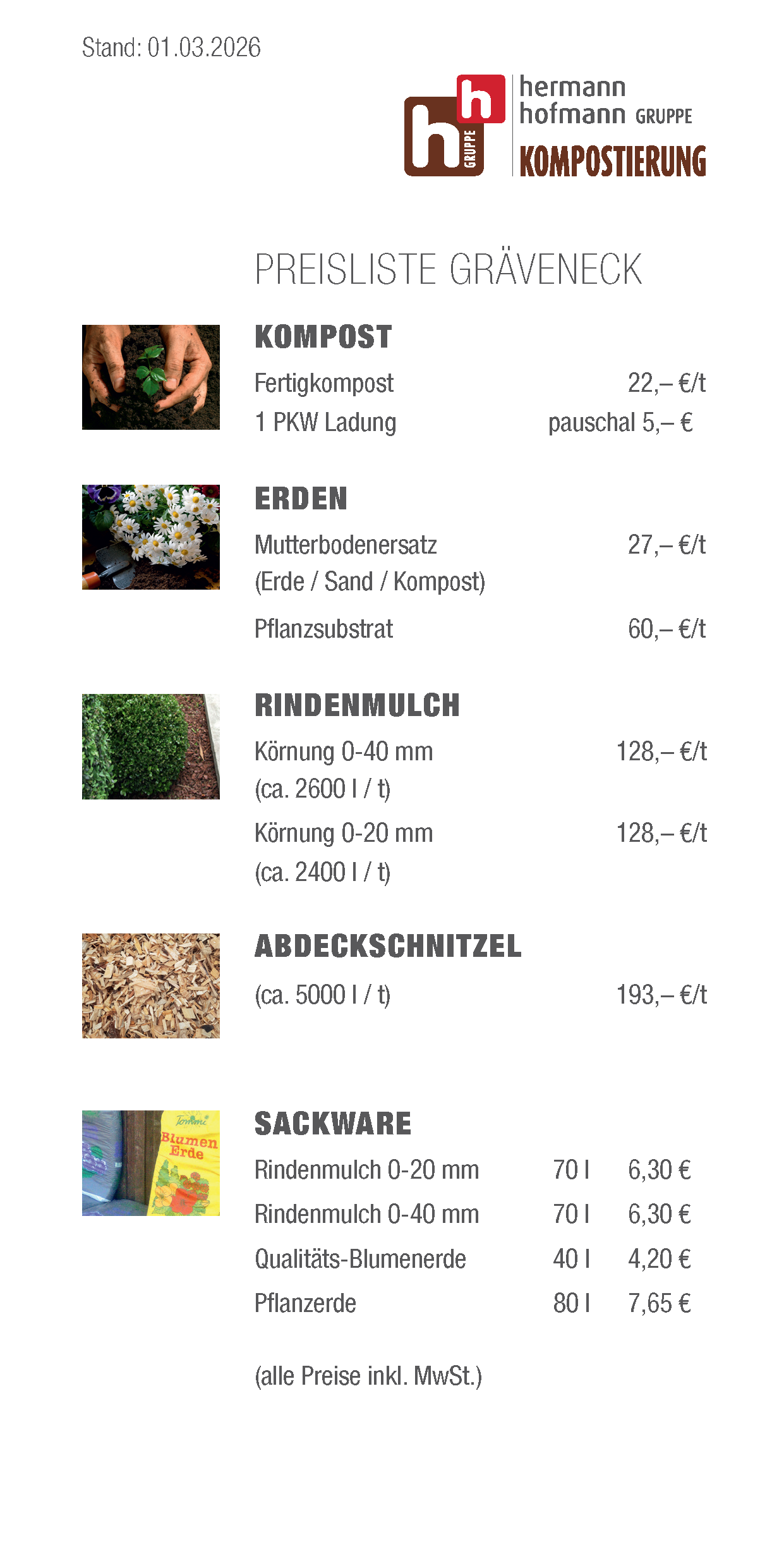Preisliste Graeveneck