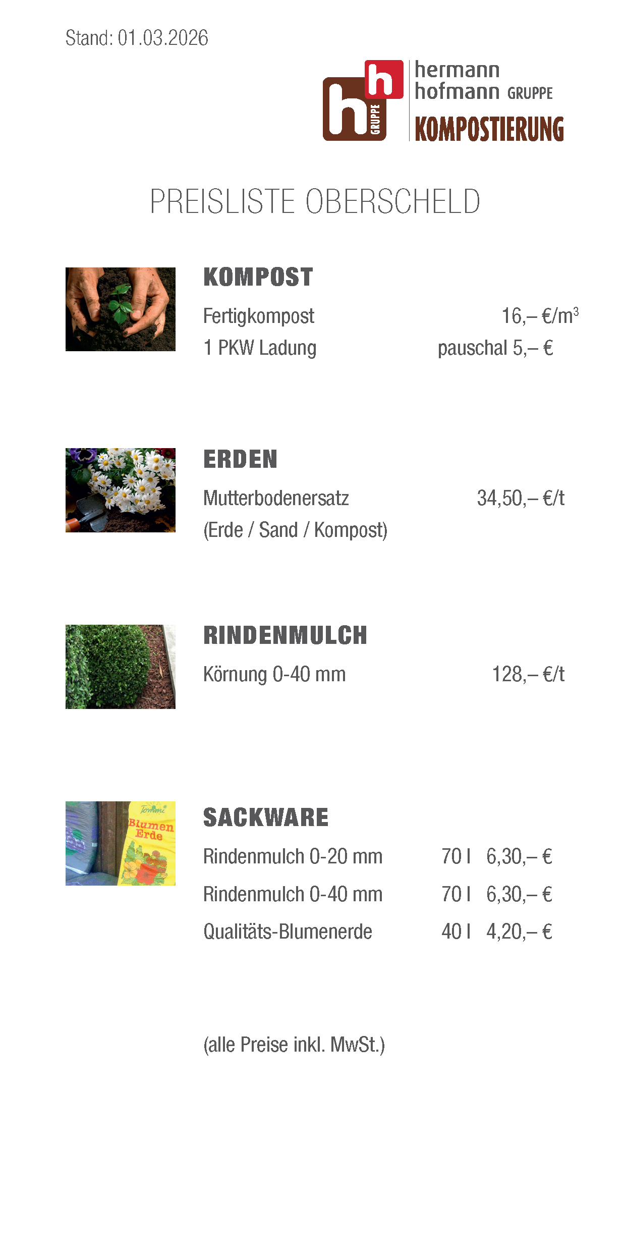 Preisliste Oberscheld